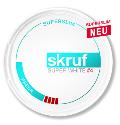 Nikotinbeutel-Dose SuperSlim von skruf SUPER WHITE