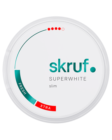 Nikotinbeutel-Dose slim xtra von skruf SUPER WHITE