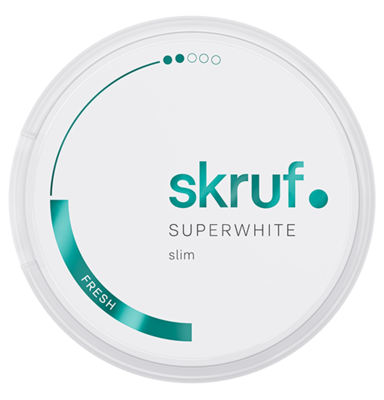 Nikotinbeutel-Dose Slim von skruf SUPER WHITE